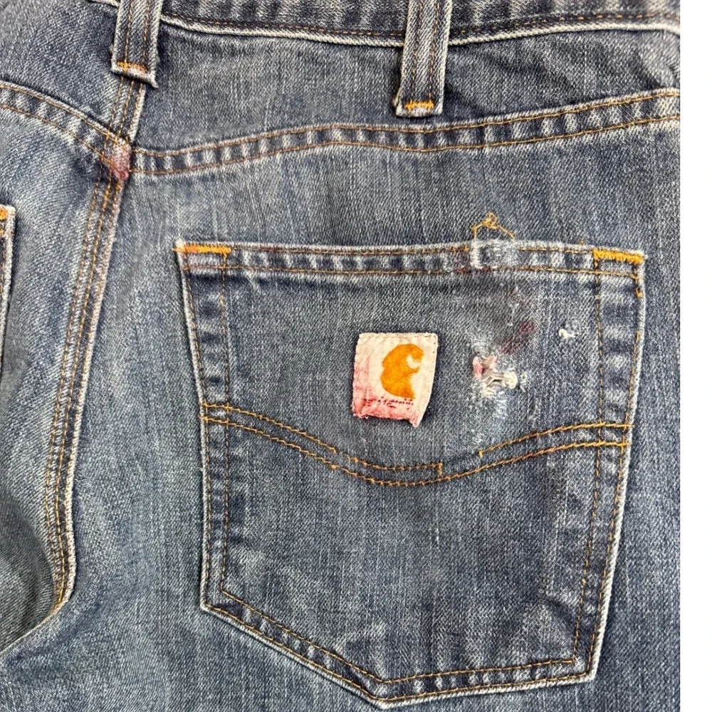Carhartt Relaxed Fit Men's Medium Blue Denim Jeans‎ Size 32x32